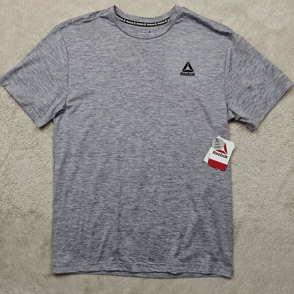 Reebok Delta Core Performance T-Shirt Men's S Golf Tennis Classic Fit Gray NWT - Picture 1 of 6